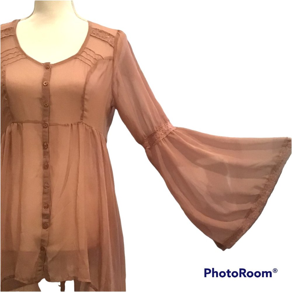 Blu Pepper Women's Bell Sleeve Tunic - Picture 1 of 7